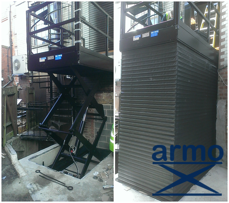 Armo manufacture new Goods Lift for butchers in Rotherham