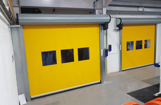 Another happy customer! FLEX High Speed Doors and Insulated Sectional Doors installed in Flint 