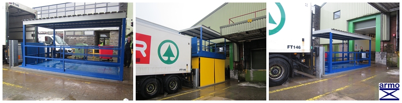 UK's largest food and drink business asked Armo to upgrade an externally mounted Double Deck Lifting Table in Pontyclun, Wales